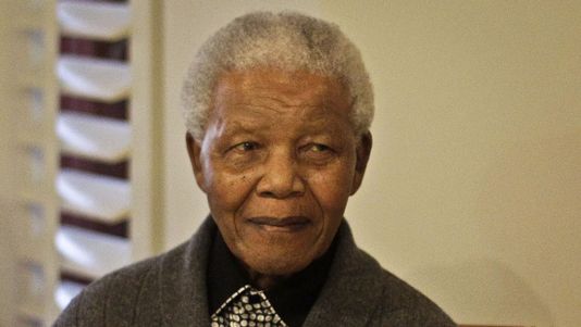 Nelson Mandela lors de la célébration de son 94e anniversaire le 18 juillet 2012. [Schalk van Zuydam  - Keystone]