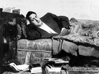 L' écrivain français Guillaume Apollinaire en 1909. [Harlingue / Roger-Viollet - AFP]