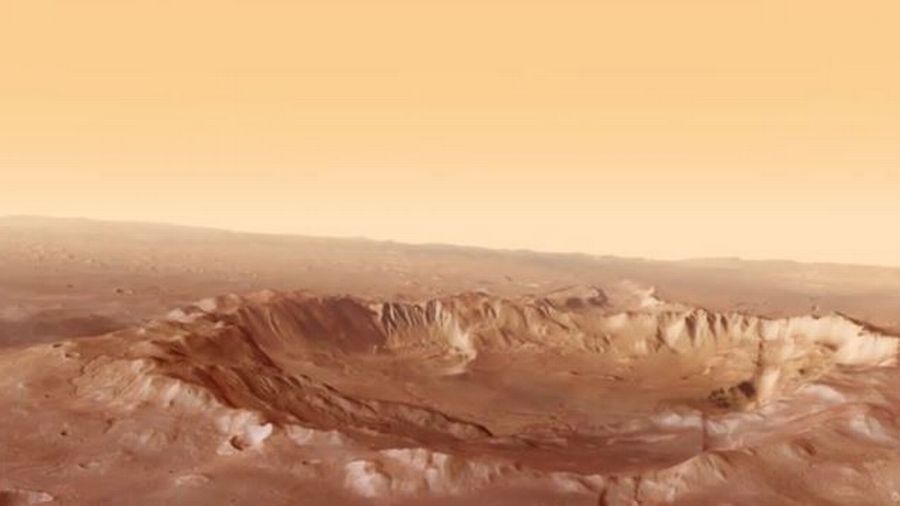 La zone Atlantis Chaos se trouve dans l'hémisphère Sud de la planète Mars.