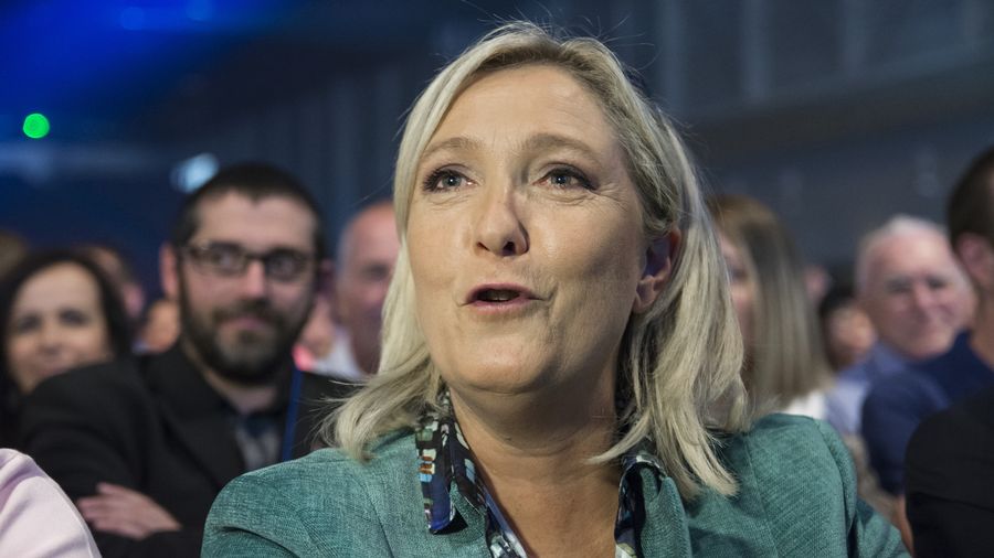 Marine Le Pen lors de l'université d'été du Front national le 5 septembre 2015.