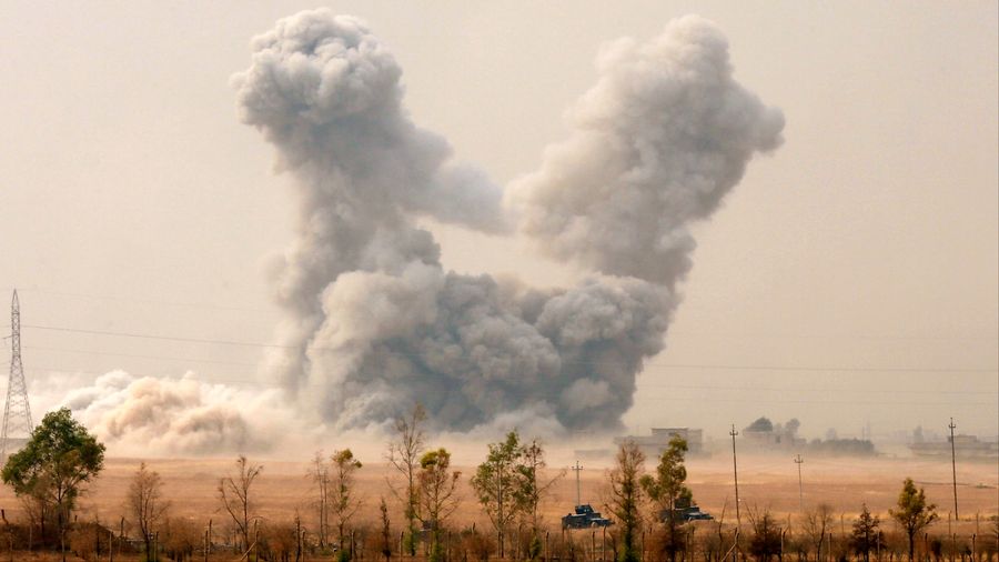 Bombardement américain en Irak en 2016.