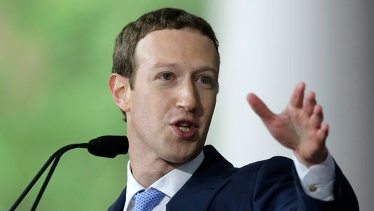 Le patron de Facebook, Mark Zuckerber, en mai 2017. [Keystone]