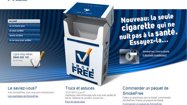 La campagne Smoke free détourne les codes visuels des cigarettiers. [RTS]