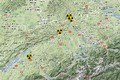 Les centrales nucléaires suisses sur Google Maps. [Google Maps - RTS]