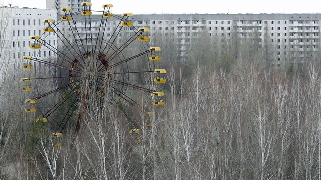 Vue de la cité abandonnée de Prypiat, proche de la centrale nucléaire de Tchernobyl. [Gleb Garanich - Reuters]