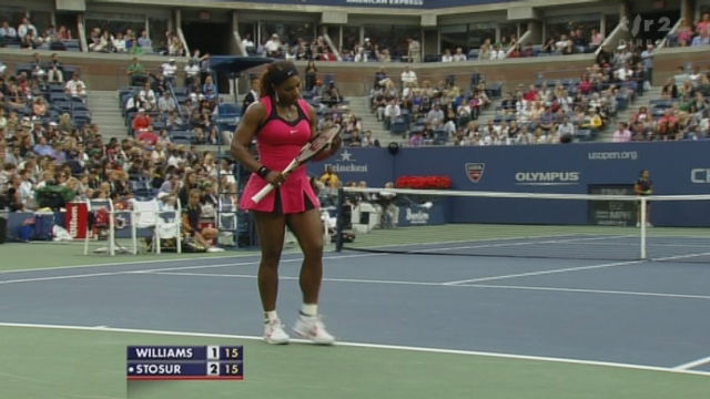 Tennis / US Open (finale dames): Serena Williams (USA) - Samantha Stosur (AUS). L'Australienne commence très fort et prend l'avantage 3-1