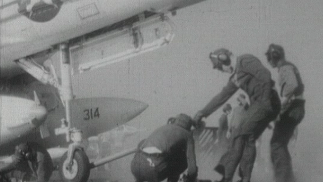 Le porte-avion Indépendance en 1964. [RTS]