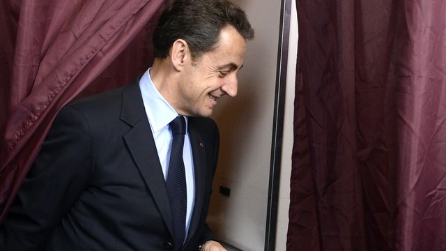 Nicolas Sarkozy a voté dans un bureau parisien [Eric Feferberg  - AFP]