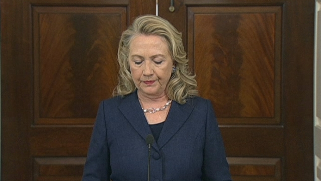 Hillary Clinton réagit aux événements de Benghazi