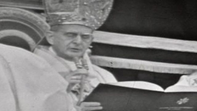 Paul VI au Concile Vatican en 1965. [RTS]