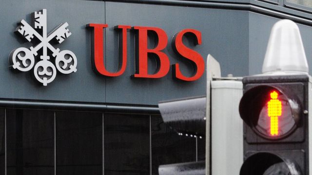 Le logo de l'UBS. [Steffen Schmidt - Keystone]