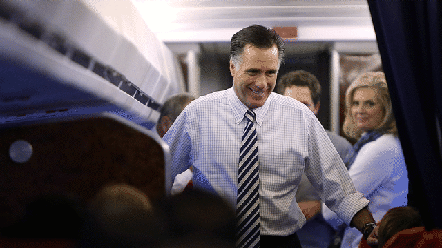 Comme Barack Obama, Mitt Romney va encore visiter plusieurs Etats ce lundi. [Justin Sullivan - Getty Images/AFP]