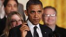 Barack Obama lors de sa première allocution depuis sa réélection à la présidence des Etats-Unis, le 6 novembre dernier. [Kevin Lamarque - Reuters]