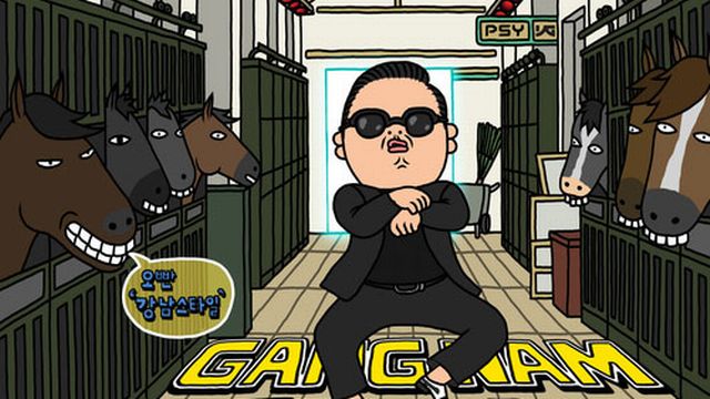 Pochette de "Gangnam style" de PSY.