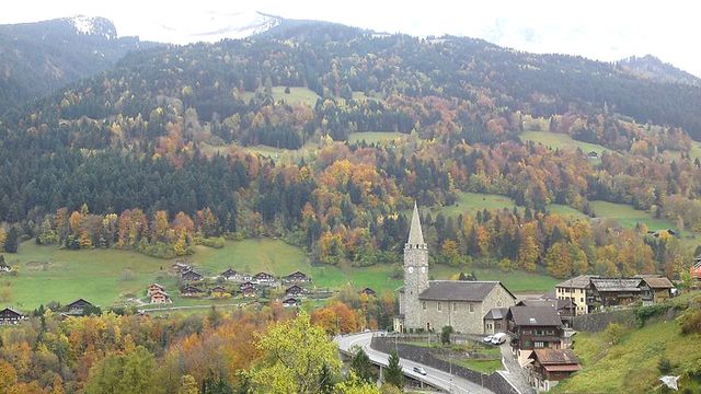 Le village de Troistorrents en Valais.