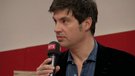 Nicolas Verdan lors de la remise du Prix du public de la RTS au Salon du livre de Genève le samedi 28 avril 2012. [RTS]