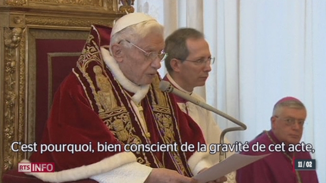 Benoît XVI cessera d'être Pape le 28 février à 20h