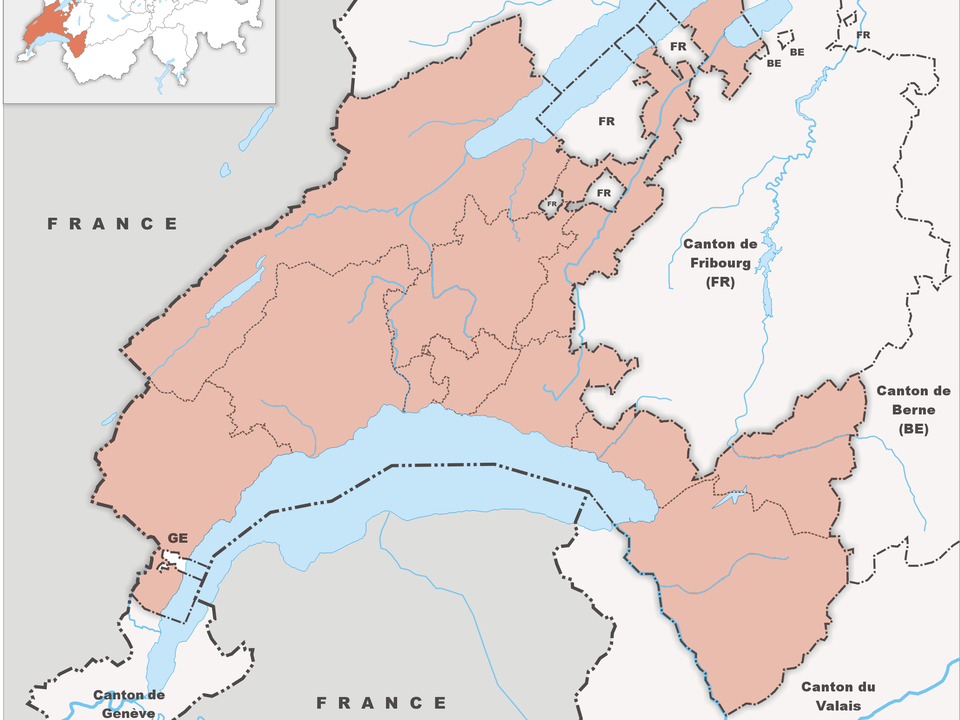 Le territoire du canton de Vaud en 2010. [Wikimedia commons ]