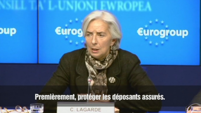 Christine Lagarde s'exprime sur le programme de sauvetage de Chypre