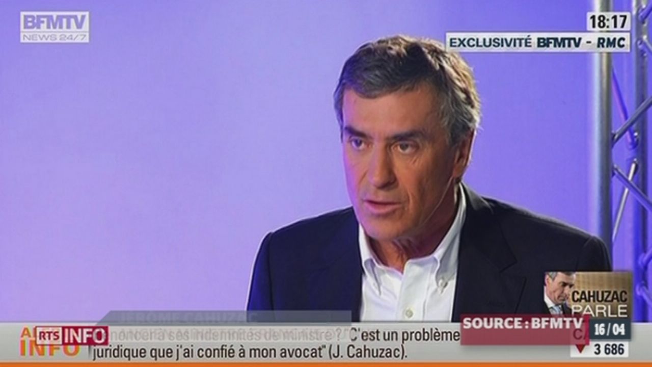 L'ex-ministre du budget français, Jérôme Cahuzac, a enfin levé le silence [RTS]
