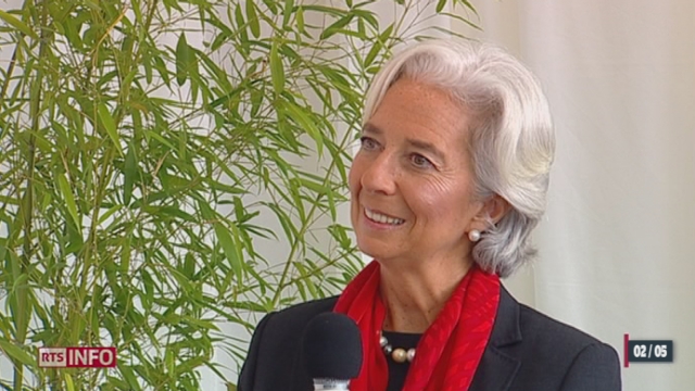 Extrait de l'entretien de la RTS avec Christine Lagarde. [RTS]