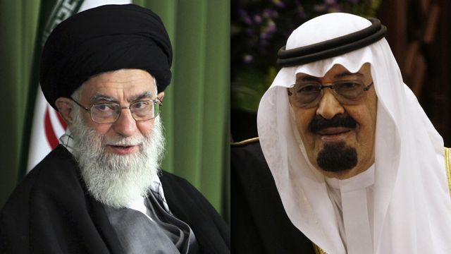 Ali Khamenei, guide suprême de la République islamique d'Iran (à gauche) et le roi d'Arabie saoudite Abdallah ben Abdelaziz al-Saoud (à droite) - photomontage. [Reuters - Keystone]