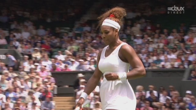(1er tour) Serena Williams (USA-1) - Mandy Minella (LUX). Trois balles de première manche pour l'Américaine. 6-1 en 19 minutes! [RTS]