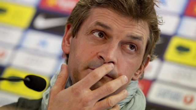 L'entraîneur du FC Barcelone Tito Vilanova quitte le club après une saison pour cause maladie. [Alejandro Garcia - EPA - Keystone]