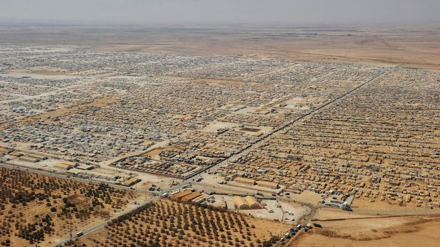 Vue d'un camp de réfugiés syriens en Jordanie. [AP Photo/Mandel Ngan - Keystone]
