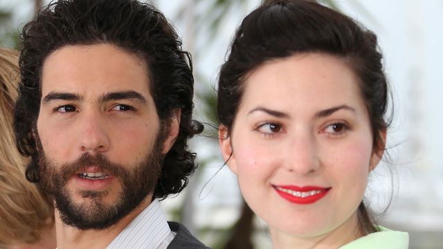Rebecca Zlotowski et l'acteur Tahar Rahim à Cannes en mai 2013 pour présenter le film "Grand Central". [Loic Venance - AFP]