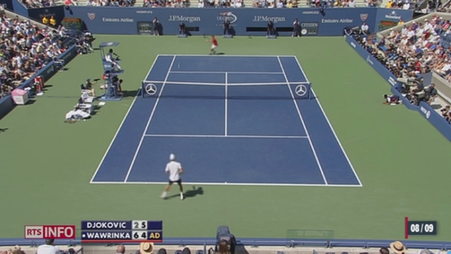 Tennis / US Open: Stanislas Wawrinka a livré un énorme combat avant de s'incliner contre le Serbe Novak Djokovic [RTS]