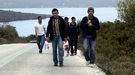 Immigrants sur l'île grecque de Lesvos, le 12 mars 2013. [Giorgios Moutafis - AFP]