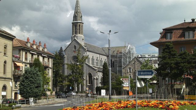 Église catholique Notre-Dame de Vevey. [Jmh2o - CC-BY-SA-3.0]