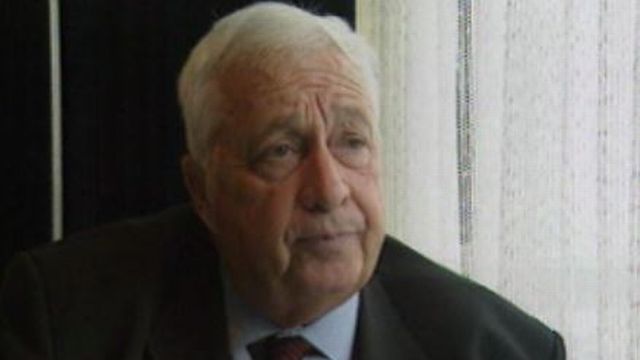 Ariel Sharon à Genève en 1995. [RTS]