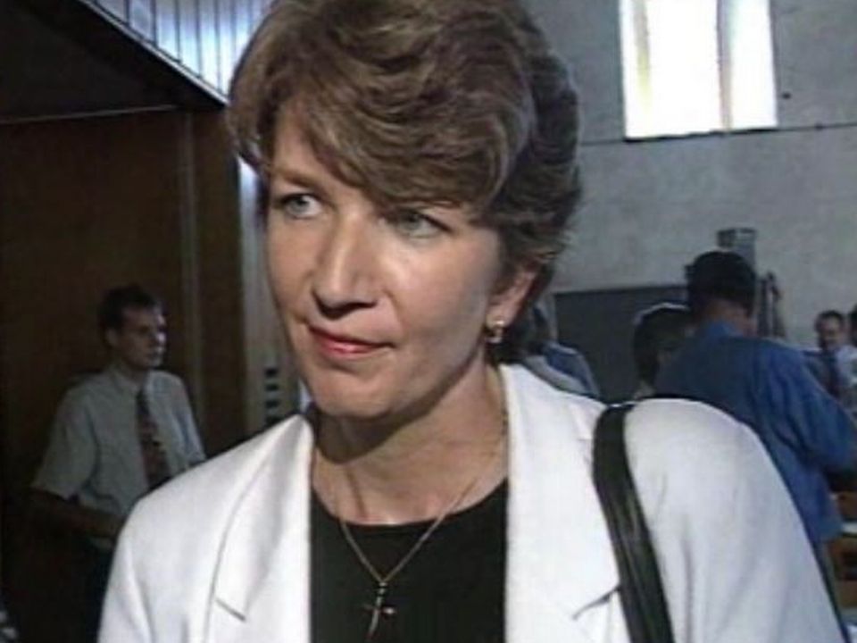 Brigitte Hauser, présidente des femmes PDC, en 1997. [RTS - RTS]