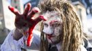 Manifestation zombies au Forum économique mondiale de Davos WEF [Jean-Christophe Bott - Keystone]