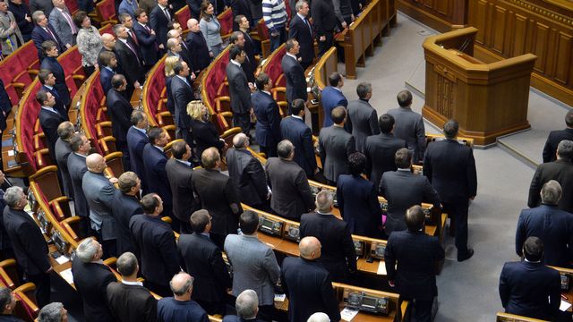 L'issue de la crise est entre les mains du parlement ukrainien. [Sergueï Supinsky - AFP]