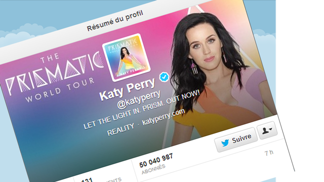 Katy Perry est la première personnalité à atteindre les 100