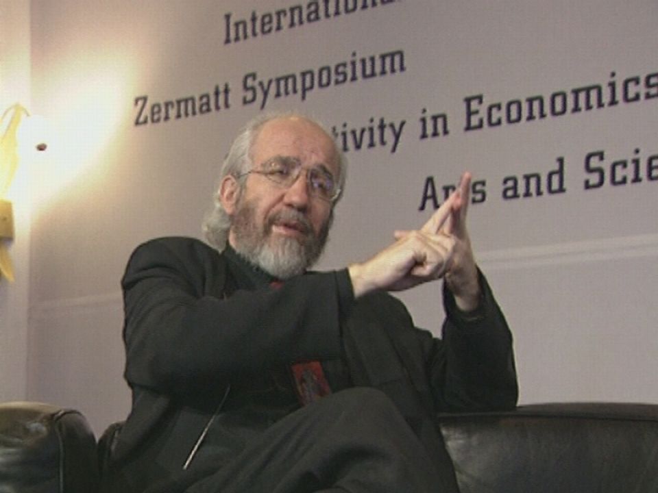 Symposium sur la créativité à Zermatt avec Gottlieb Guntern en 1993. [RTS]