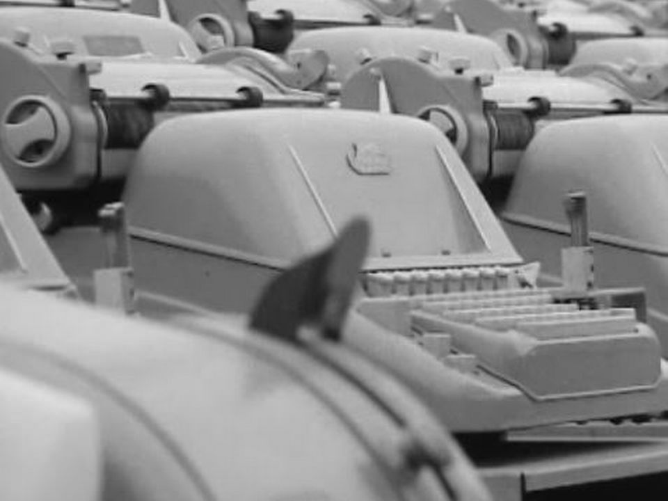 156 machines de bureau pour une Symphonie à l'Expo 64. [RTS]