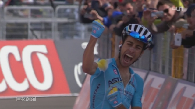 Cyclisme: Fabio Aru a remporté en solitaire la 15e étape du Giro au sommet de Montecampione ce dimanche [RTS]