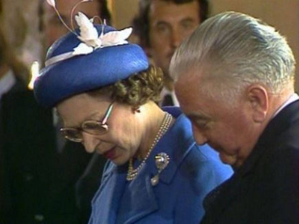 Reine Elisabeth et Georges-André Chevallaz, 1980. [RTS]