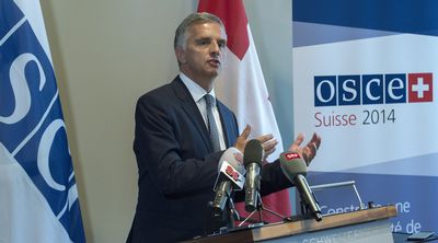 Didier Burkhalter, président en exercice de l'OSCE. [Lukas Lehmann - Keystone]