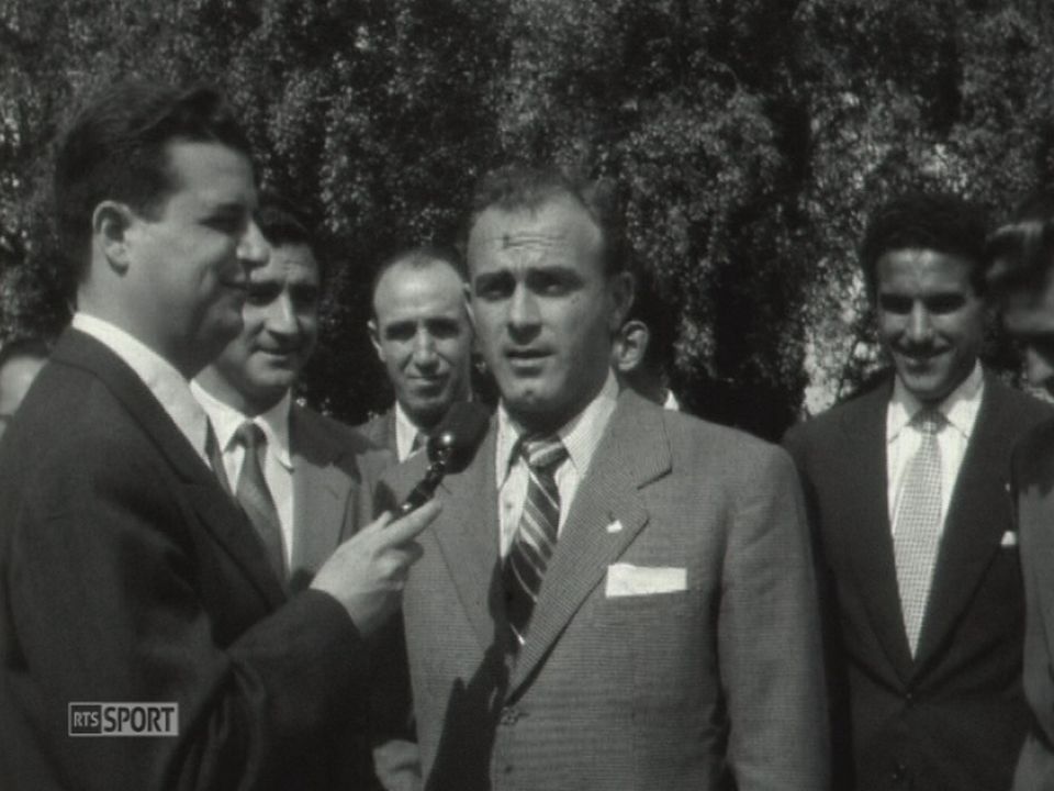 Alfredo Di Stefano à Genève en 1955 [RTS]