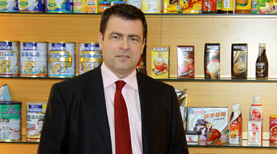 Roland Decorvet (ici en 2012, à la tête de Nestlé Chine). [Alain Arnaud - RTS]