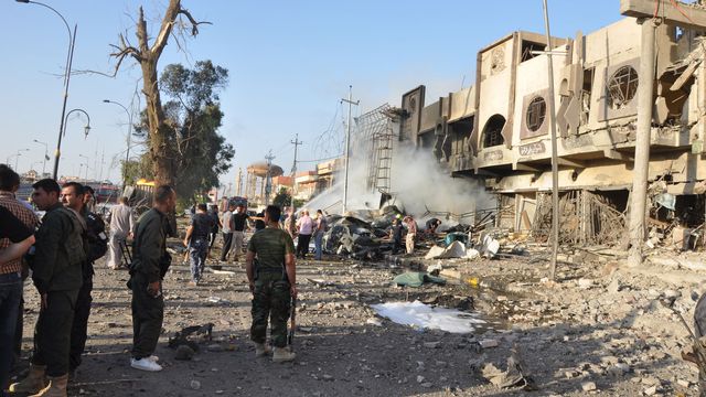 Certains quartiers de Kirkouk ont été durement touchés par les combats. [Stringer/Anadolu Agency - AFP]