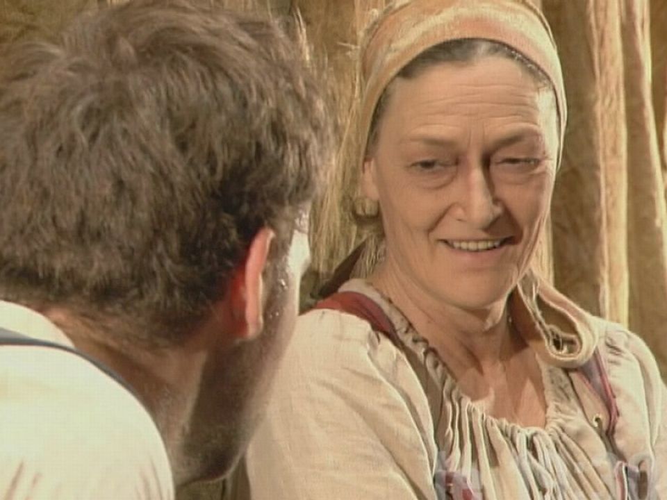 Véronique Mermoud dans "Mère Courage" de Brecht, en 2005. [RTS]