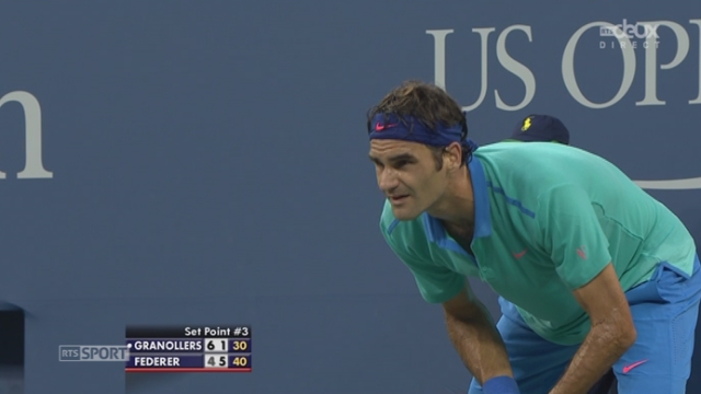 3e tour, Granollers - Federer (5-2, 1-6): [RTS]