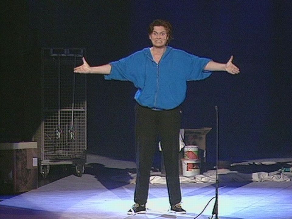 l'humoriste Anne Jenny au Théâtre des Osses en 1997. [RTS]
