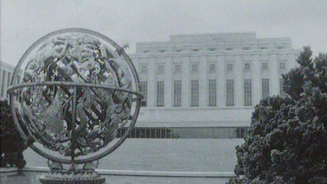 Palais des Nations à Genève en 1967 [RTS]